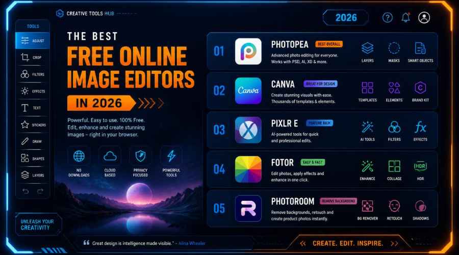 Best Free Online Image Editors in 2026